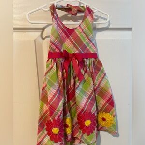 Blueberi Boulevard plaid girls cotton dress